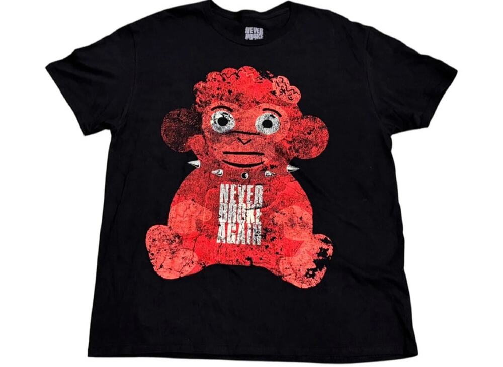 NBA Young Boy Official Never Broke Again Red Inferno Monkey Black XL Shirt NWOT
